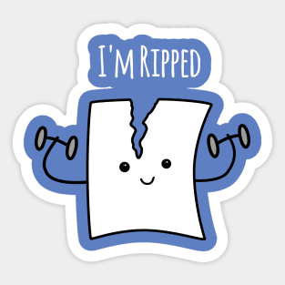 'I'm Ripped' (Dark Edition) Sticker